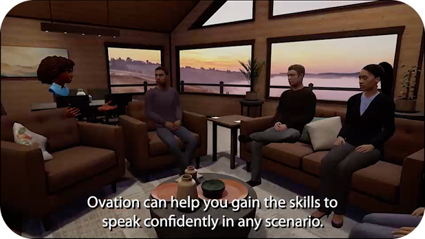a virtual presentation room